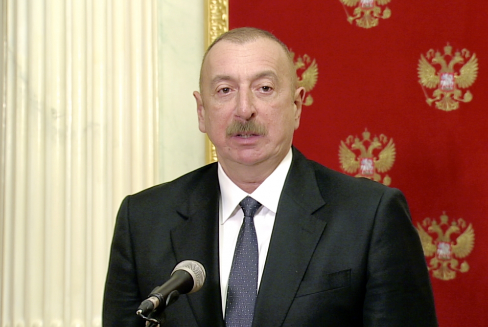 Russian President, Azerbaijani President and Armenian Prime Minister Made Press Statements