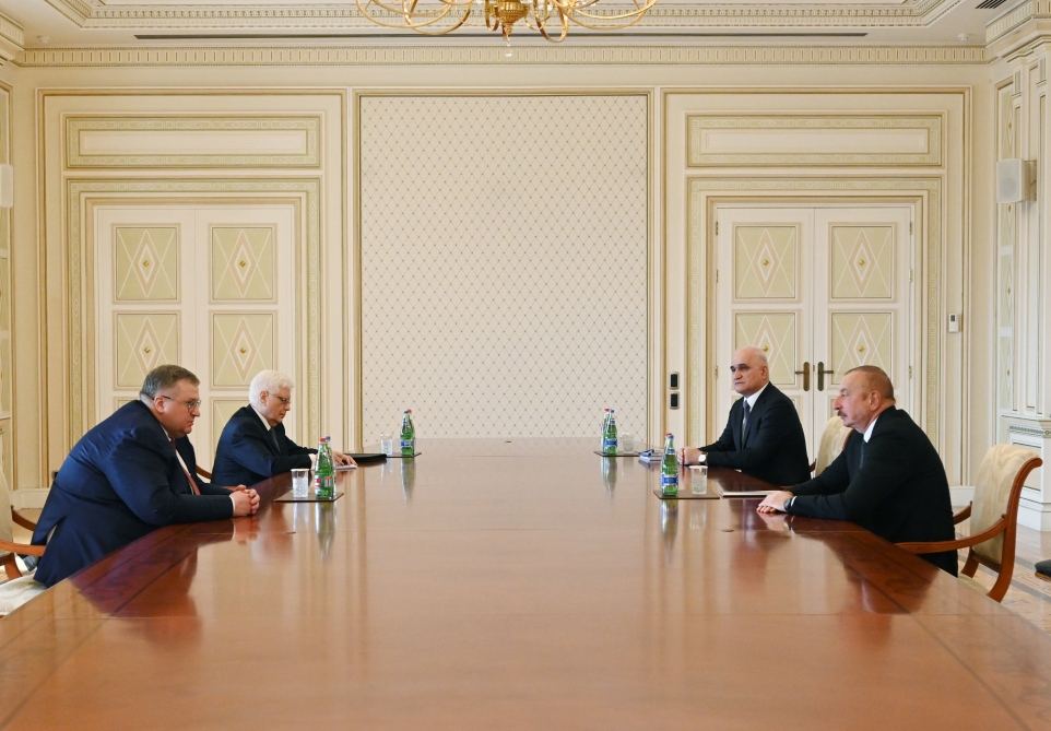 Azerbaijani President Ilham Aliyev Receives Deputy PM of Russia Alexei Overchuk