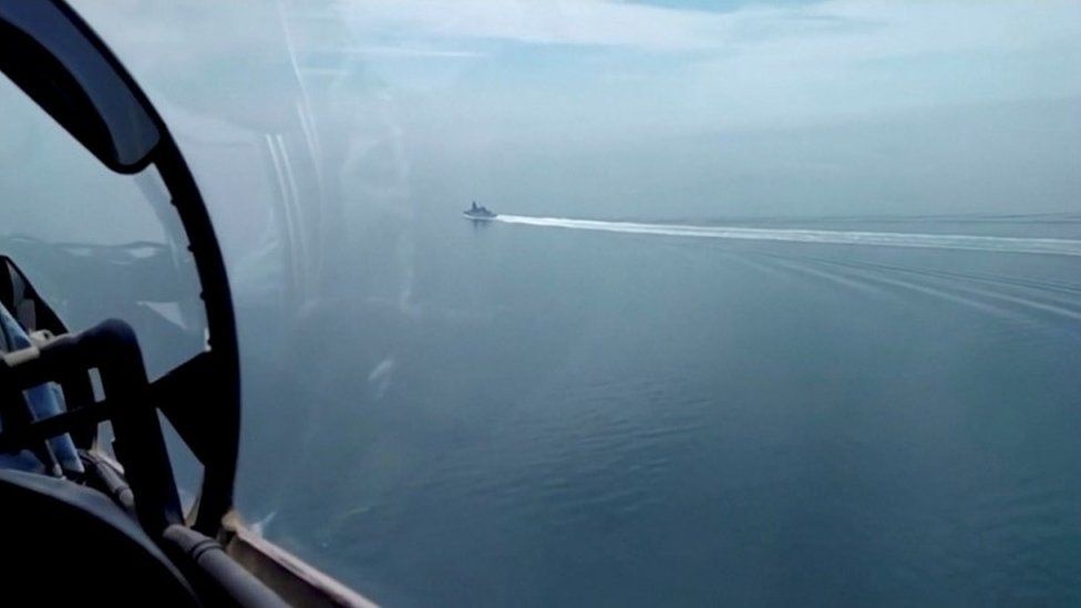 HMS Defender: Russian jets and ships target British warship