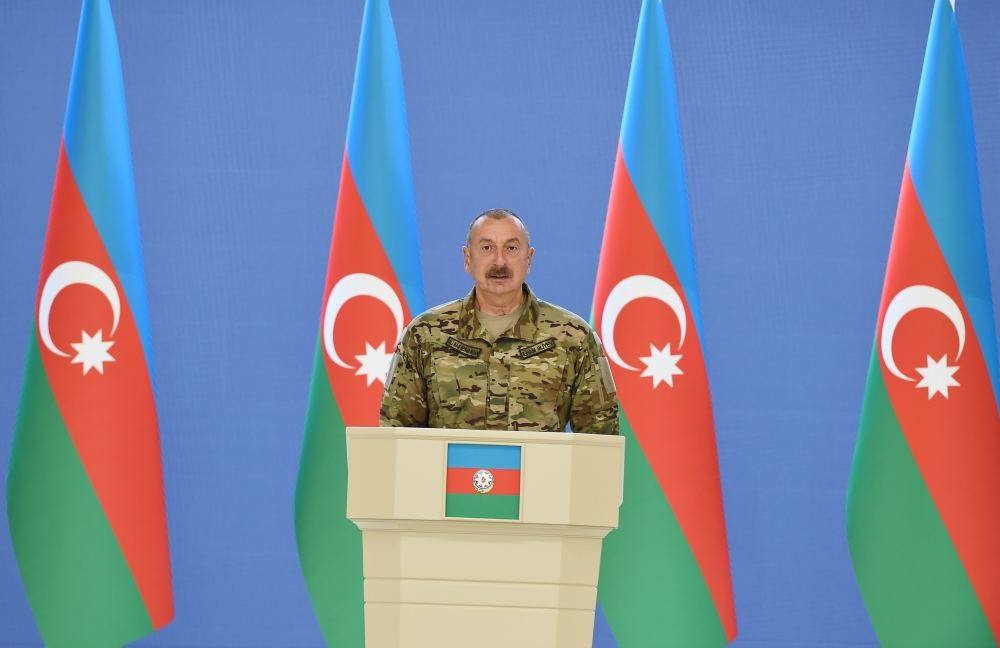 President Ilham Aliyev meets with leadership and a group of military personnel of Azerbaijani Army on Armed Forces Day