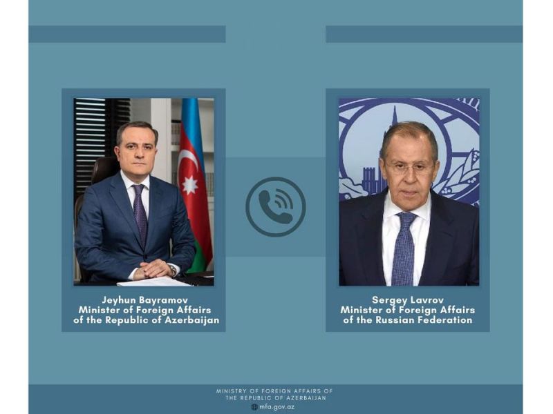 A telephone conversation took place between the Foreign Ministers of Azerbaijan and the Russian Federation
