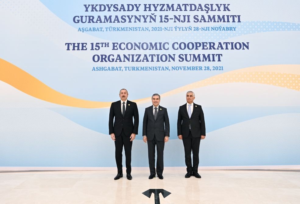 President Ilham Aliyev participating in 15th Summit of Heads of ECO member-states in Turkmenistan