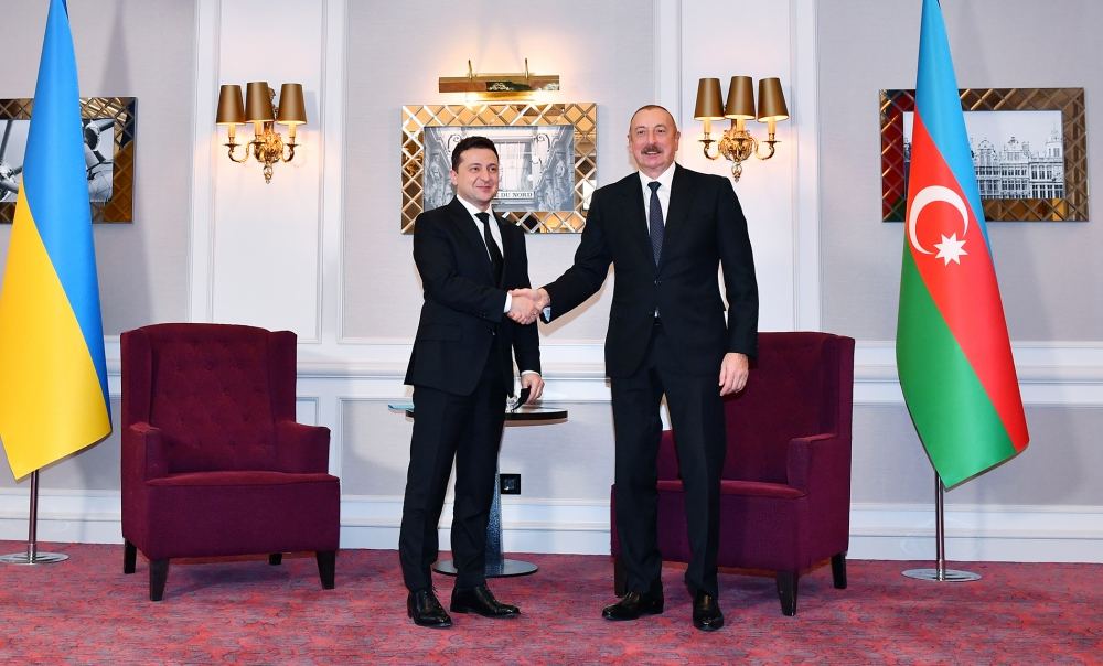President Ilham Aliyev Meets with Ukrainian President in Brussels