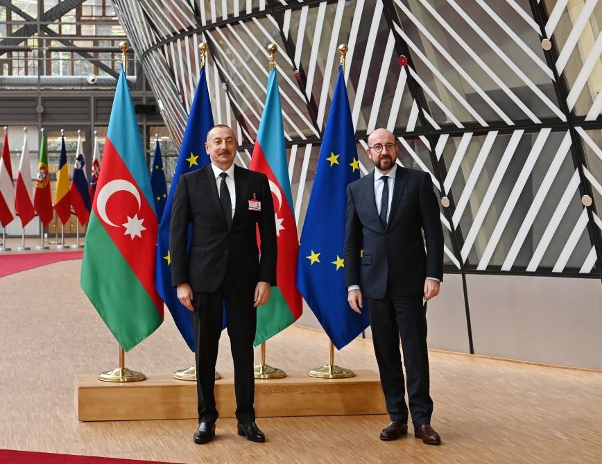 President Ilham Aliyev and President of European Council Met in Brussels
