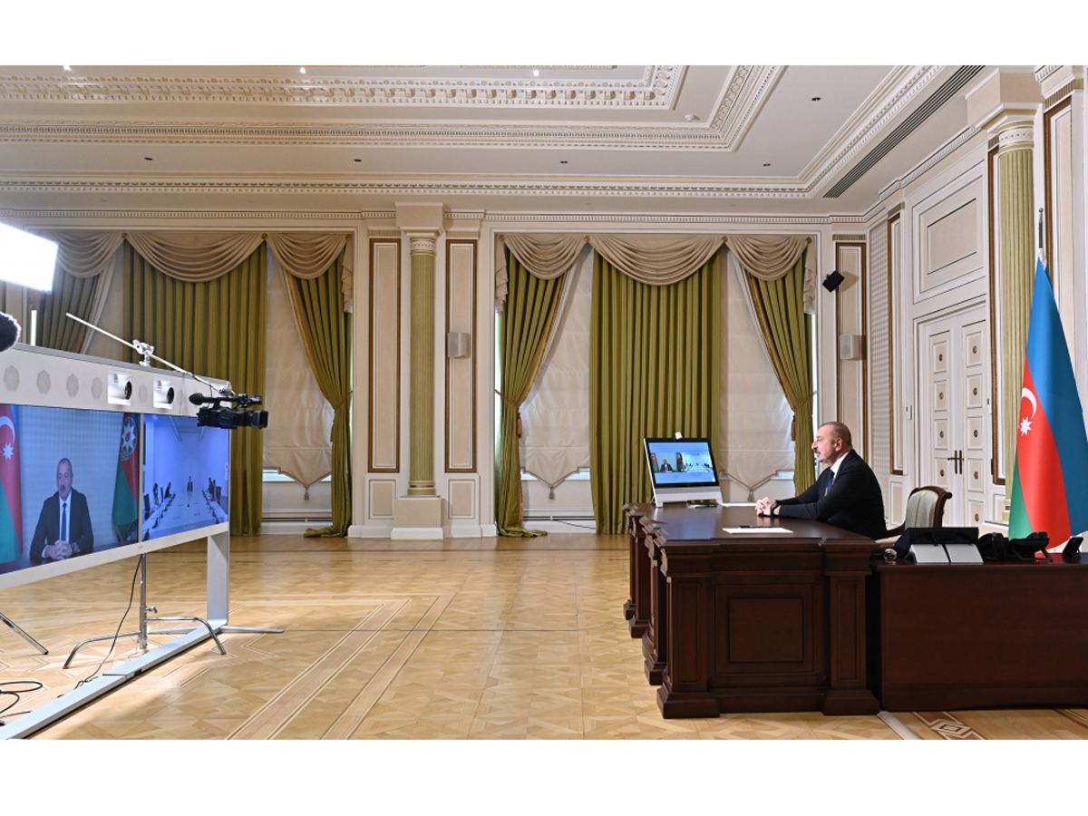 President Ilham Aliyev Meets in Video Format with Speaker of Parliament of Montenegro Aleksa Bečić