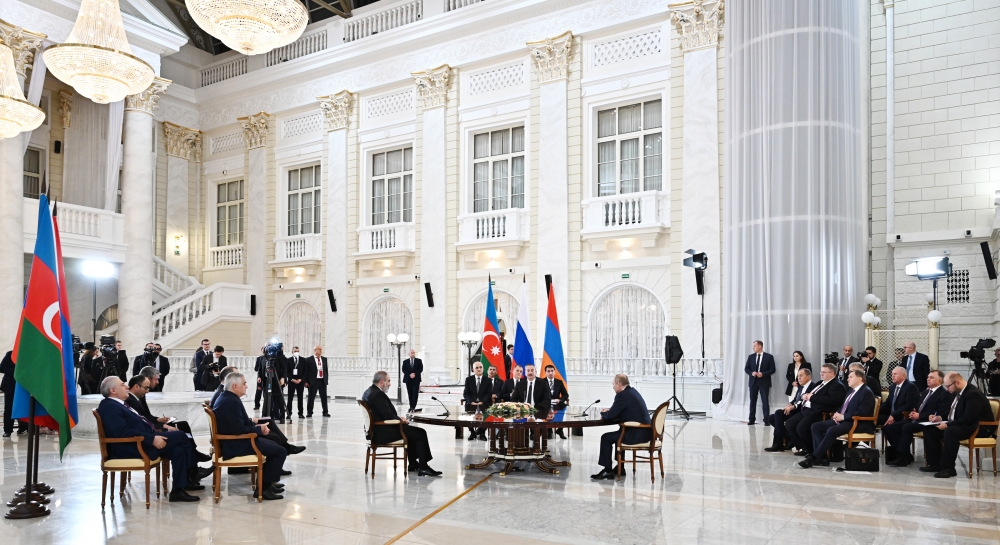 Statement by President of the Republic of Azerbaijan, Prime Minister of the Republic of Armenia and President of the Russian Federation