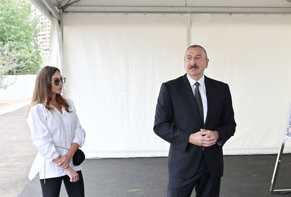 President of Azerbaijan Ilham Aliyev and First Lady Mehriban Aliyeva visited Shusha